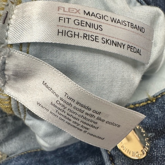 Lane Bryant Dark Blue Denim Jeans High Rise Skinny Pedal - Picture 7 of 8